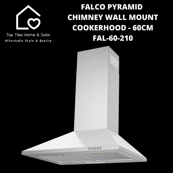 Falco Pyramid Chimney Wall Mount Cookerhood - 60cm FAL-60-210