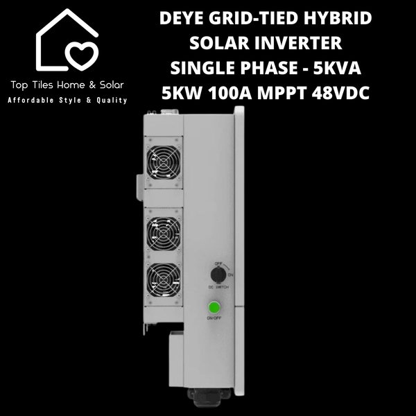 Deye Grid-Tied Hybrid Solar Inverter Single Phase - 5kVA - 5kW 100A MPPT 48VDC