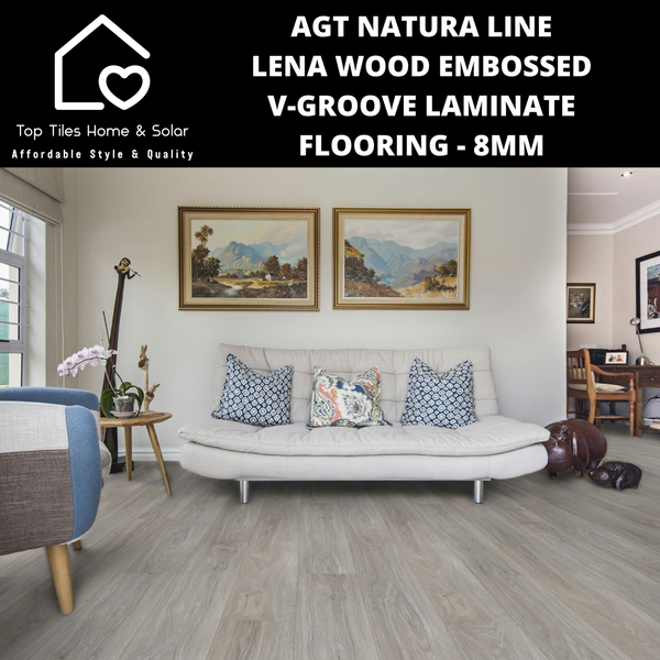 AGT Natura Line Lena Wood Embossed V-Groove Laminate Flooring - 8mm