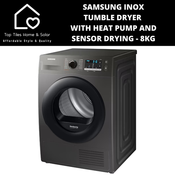 Samsung Inox Tumble Dryer with Heat Pump and Sensor Drying - 8kg