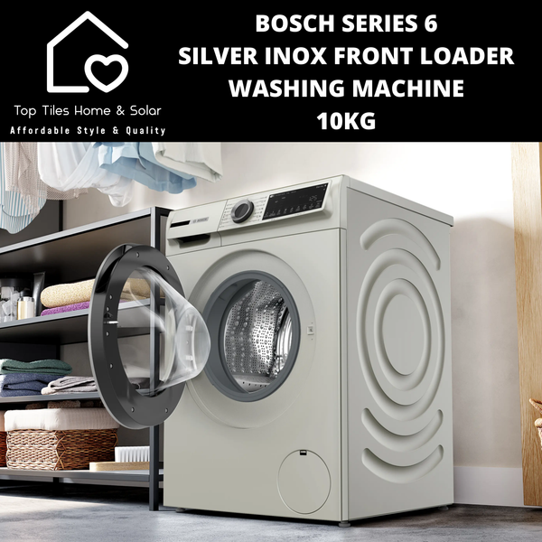 Bosch Series 6 - Silver Inox Front Loader Washing Machine - 10kg