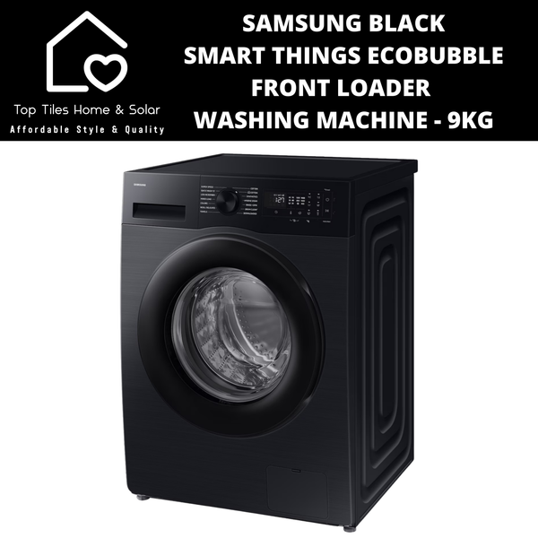 Samsung Black Smart Things EcoBubble Front Loader Washing Machine - 9kg