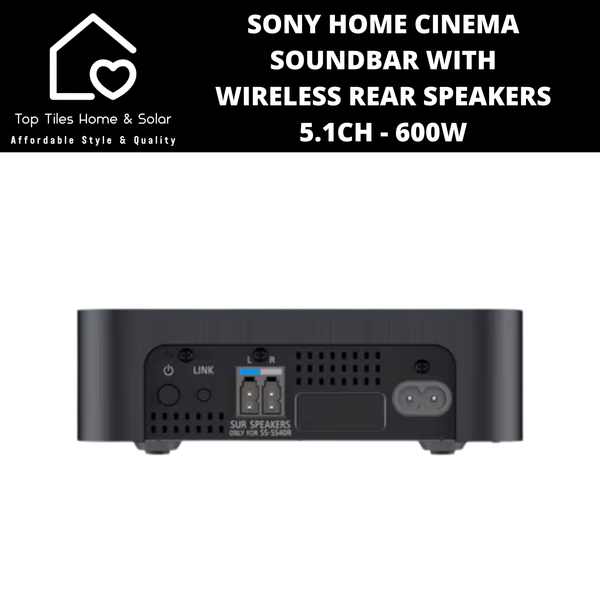 Sony Home Cinema Soundbar with Wireless Rear Speakers 5.1CH - 600W