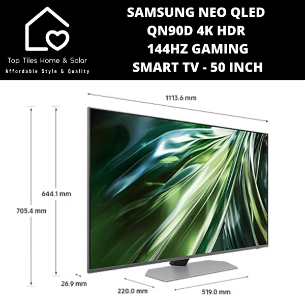 Samsung Neo QLED QN90D 4k HDR 144Hz Gaming Smart TV - 50 Inch