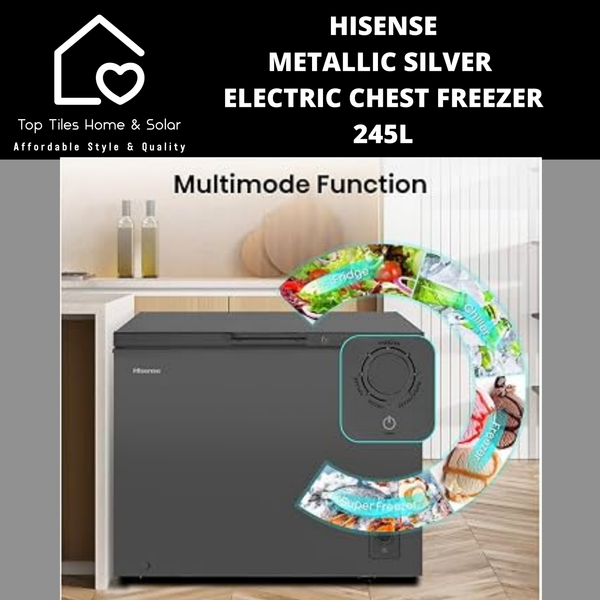 Hisense Metallic Silver Electric Chest Freezer - 245L