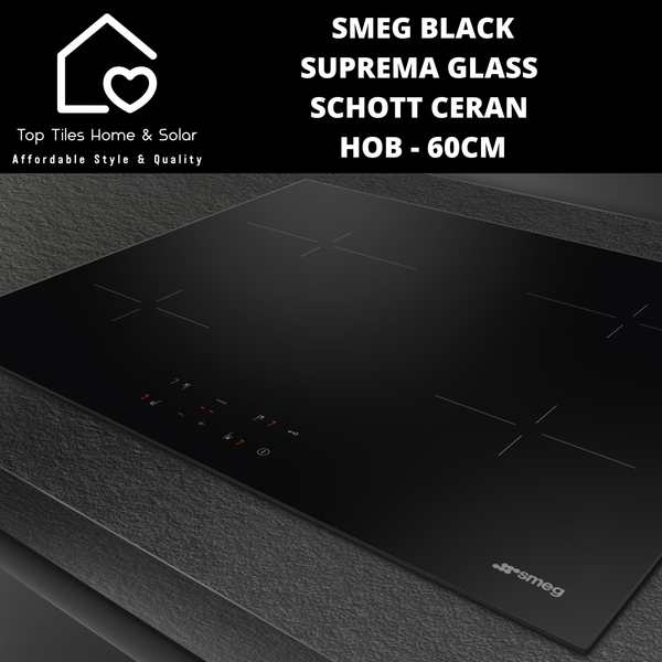 Smeg Black Suprema Glass Schott Ceran Hob - 60cm