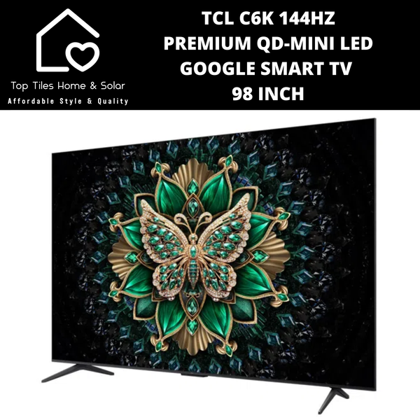 TCL C6K 144HZ Premium QD-Mini LED Smart Google TV - 98 Inch