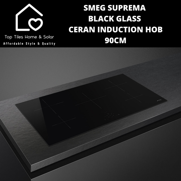 Smeg Suprema Black Glass Ceran Induction Hob - 90cm