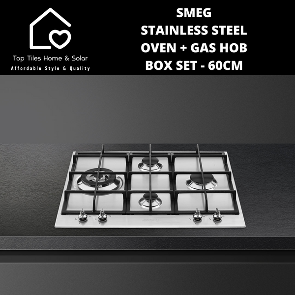Smeg Stainless Steel Oven +  Gas Hob Box Set - 60cm