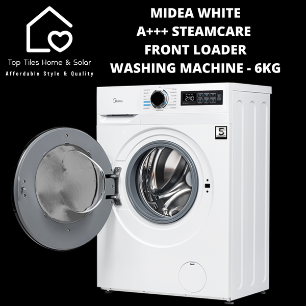 Midea White A+++ SteamCare Front Loader Washing Machine - 6kg