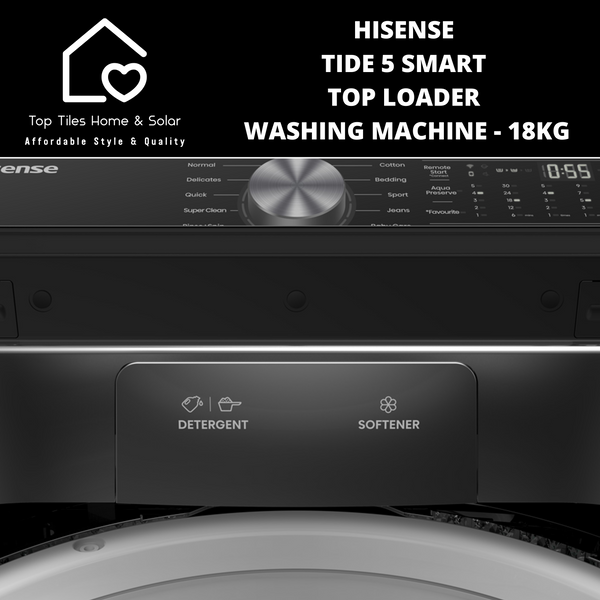 Hisense Tide 5 Smart Top Loader Washing Machine - 18kg