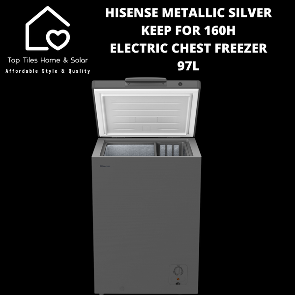 Hisense Metallic Silver Keep For 160H Electric Chest Freezer - 97L