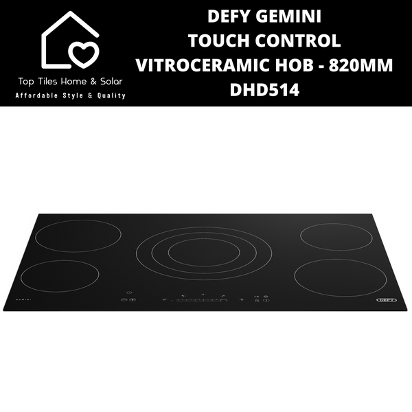 Defy Gemini Touch Control Vitroceramic Hob - 820mm DHD514