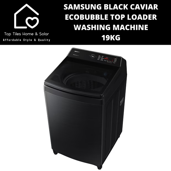 Samsung Black Caviar EcoBubble Top Loader Washing Machine - 19kg