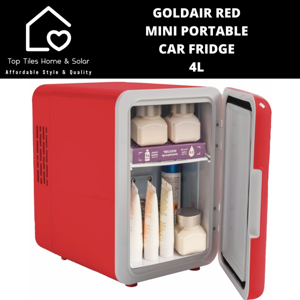 Goldair Red Mini Portable Car Fridge - 4L