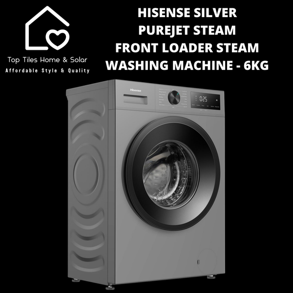Hisense Silver A++ iBubble PureJet Steam Front Loader Washing Machine - 6kg