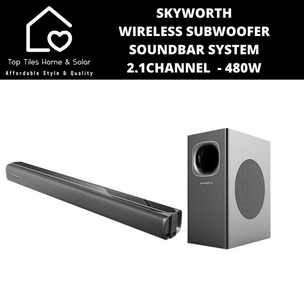 Skyworth Wireless Subwoofer Soundbar System 2.1Channel  - 480W