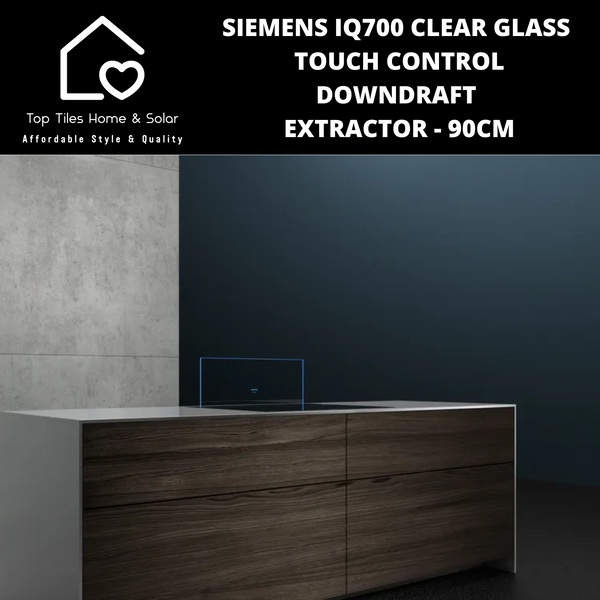 Siemens iQ700 Clear Glass Touch Control Down Draft Extractor - 90cm