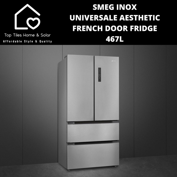 Smeg Inox Universale Aesthetic French Door Fridge - 467L