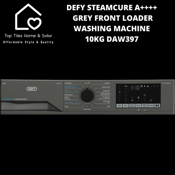 Defy SteamCure A+++ Grey Front Loader Washing Machine - 10kg DAW397