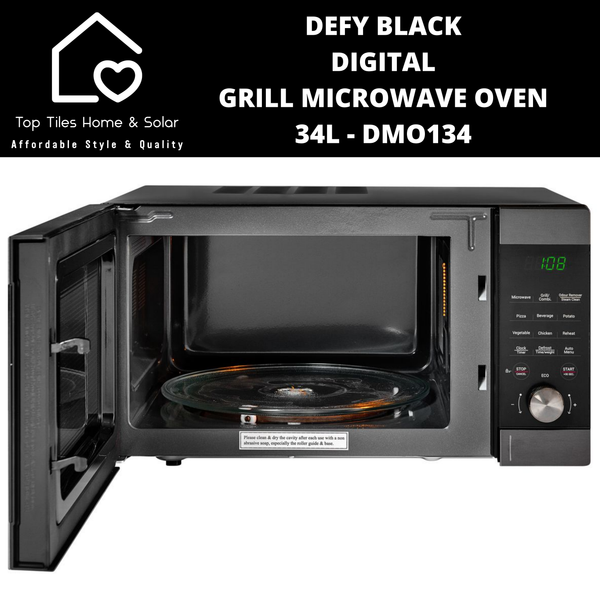 Defy Black Digital Grill Microwave Oven - 34L DMO134