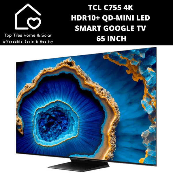 TCL C755 4K HDR10+ QD-Mini LED Smart Google TV - 65 Inch