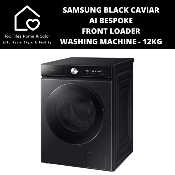 Samsung Black Caviar AI Bespoke Front Loader Washing Machine - 12kg