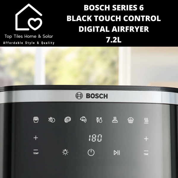 Bosch Series 6 - Black Touch Control Digital Airfryer - 7.2L