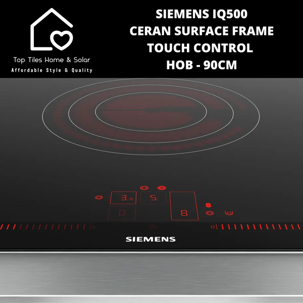 Siemens iQ500 - Ceran Surface Frame Touch Control Hob - 90cm