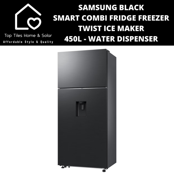 Samsung Black Smart Combi Fridge Freezer Twist Ice Maker - 450L Water Dispenser