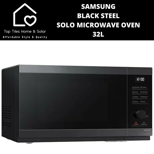 Samsung Black Steel Solo Microwave Oven - 32L