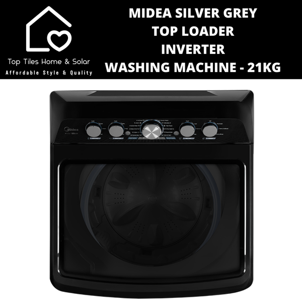 Midea Silver Grey Inverter Top Loader Washing Machine - 21kg