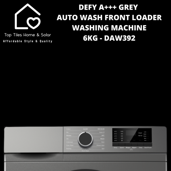 Defy A+++ Grey Auto Wash Front Loader Washing Machine - 6kg DAW392