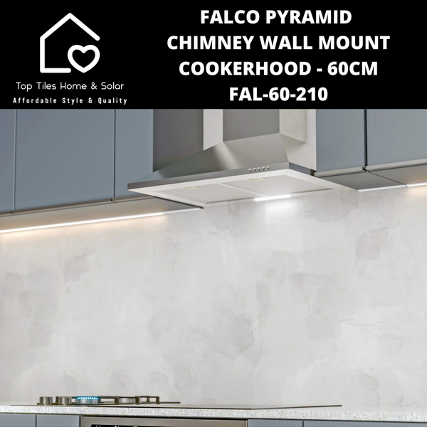 Falco Pyramid Chimney Wall Mount Cookerhood - 60cm FAL-60-210