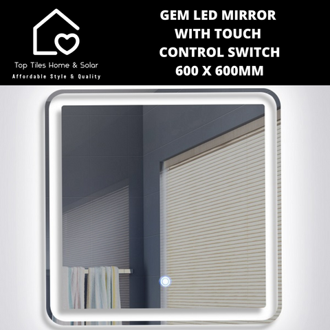 Gem LED Mirror With TouchControl Switch -  600 x 600mm