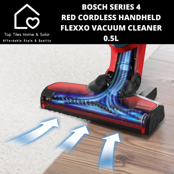 Bosch Series 4 - Red Cordless Handheld Flexxo Vacuum Cleaner - 0.5L