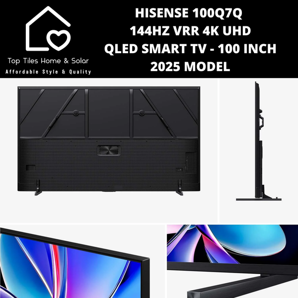 Hisense 100Q7Q 144Hz VRR 4K UHD QLED Smart TV - 100 Inch 2025 Model