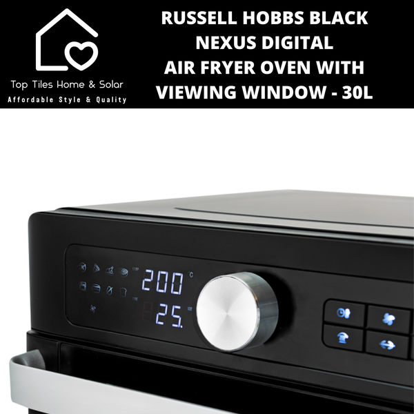 Russell Hobbs Black Nexus Digital Air Fryer Oven with Viewing Window - 30L