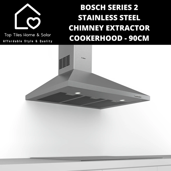 Bosch Series 2 - Stainless Steel Chimney Extractor Cookerhood - 90cm
