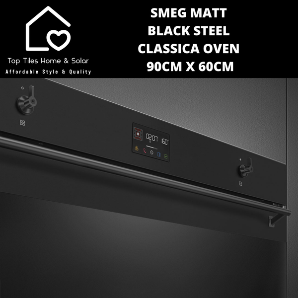 Smeg Matt Black Steel Classica Oven – 90cm x 60cm