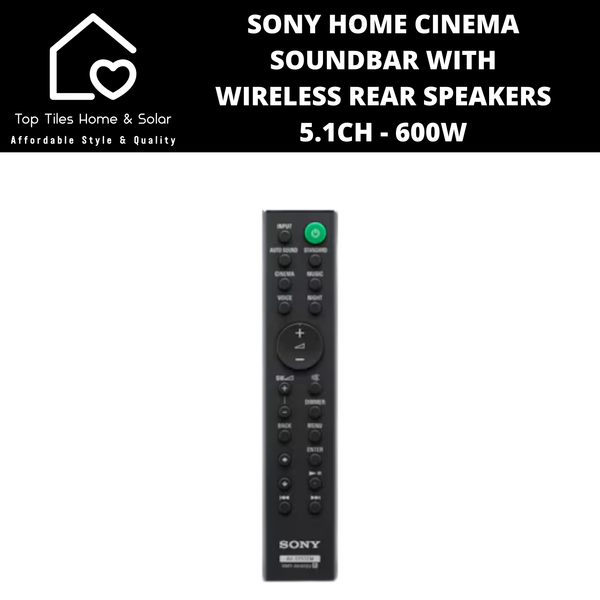 Sony Home Cinema Soundbar with Wireless Rear Speakers 5.1CH - 600W