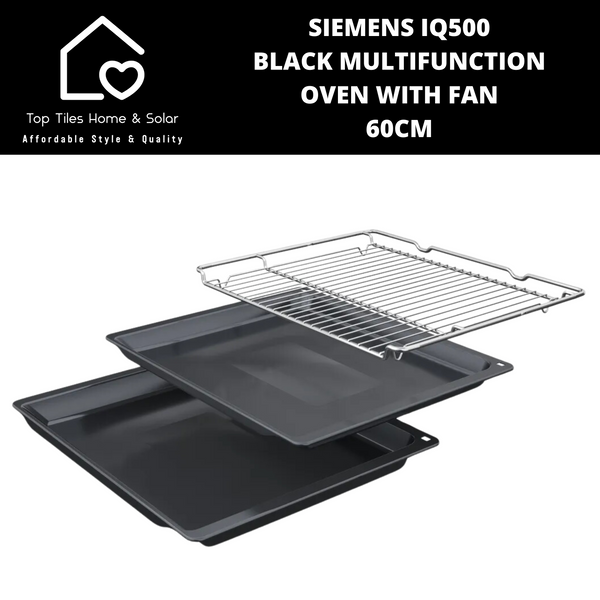 Siemens iQ500 - Black Multifunction Oven with Fan - 60cm