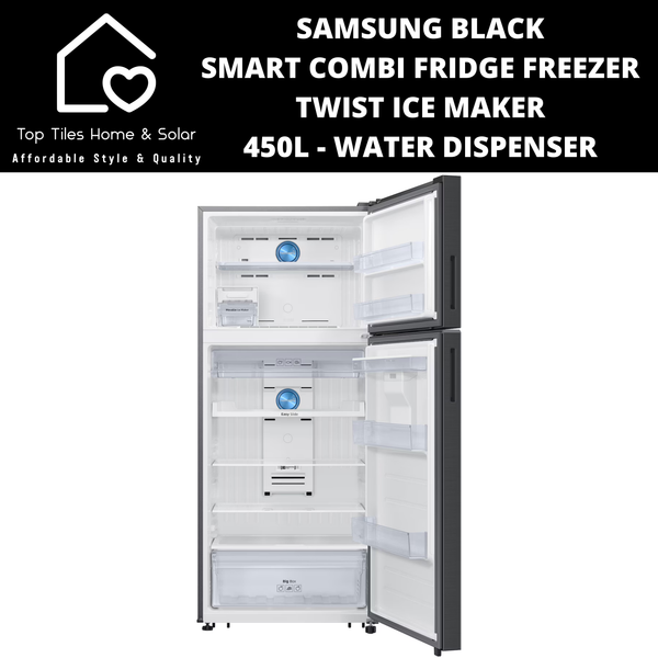 Samsung Black Smart Combi Fridge Freezer Twist Ice Maker - 450L Water Dispenser