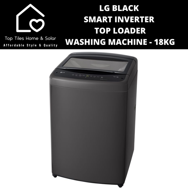 LG Black Smart Inverter Top Loader Washing Machine - 18kg