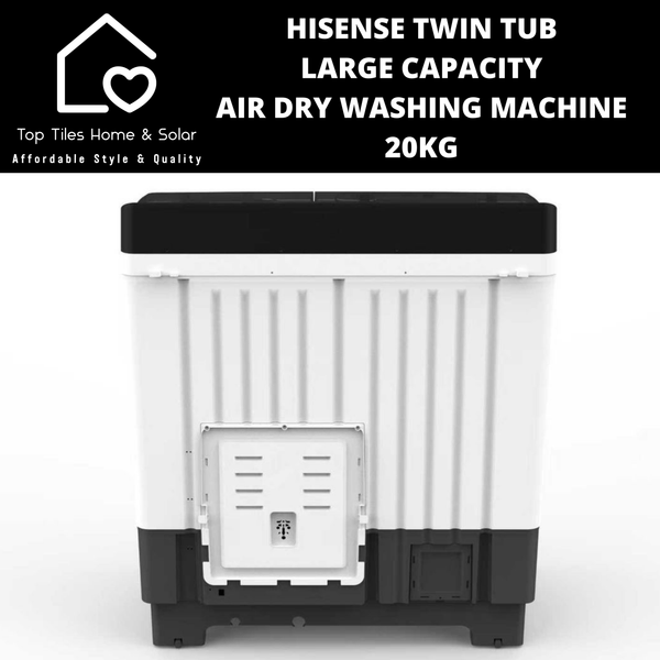 Hisense Twin Tub Large Capacity Air Dry Washing Machine - 20kg