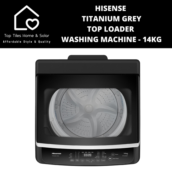 Hisense Titanium Grey Top Loader Washing Machine - 14kg
