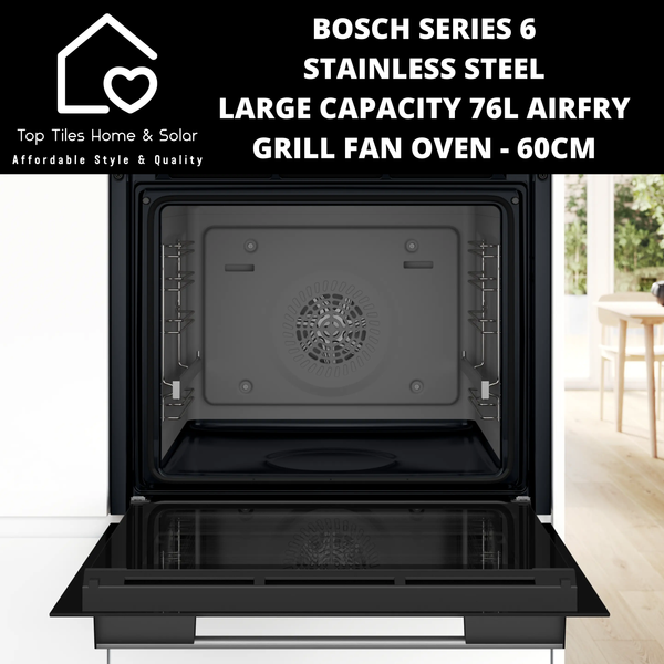 Bosch Series 6 Stainless Steel - Large Airfry Grill Oven with Fan 76L - 60cm