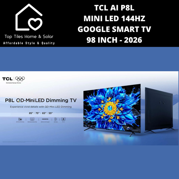 TCL AI P8L Mini LED 144Hz Google Smart TV - 98 Inch