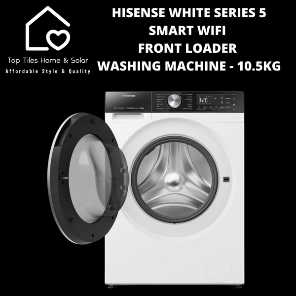 Hisense White Series 5 Smart Front Loader Washing Machine - 10.5kg