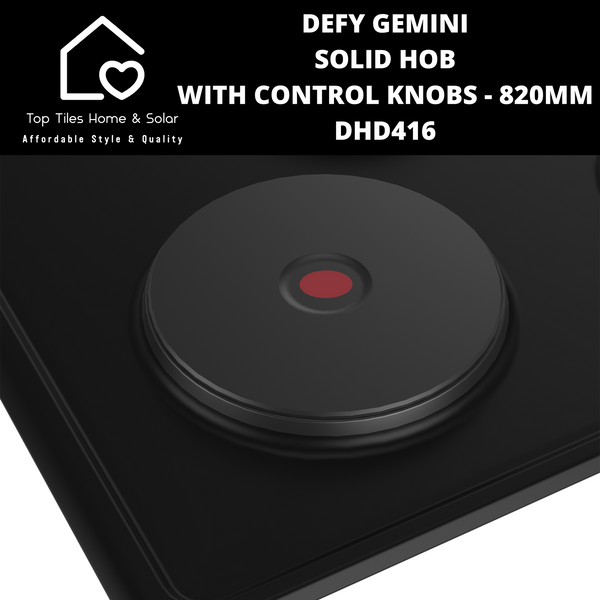 Defy Gemini Solid Hob With Control Knobs - 820mm DHD416